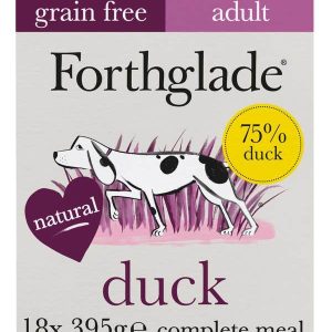 Forthglade Grain Free Natural Wet Dog Food - Duck 18x395g Trays