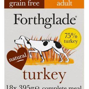 Forthglade Grain Free Natural Wet Dog Food - Turkey 18x395g Trays