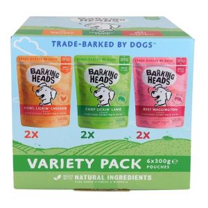 Barking Heads Adult Wet Dog Food Variety Pack 6x300g Pouches