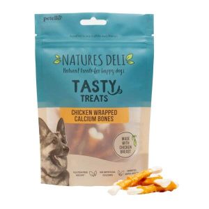 Natures Deli Chicken Wrapped Calcium Bones Dog Treats 100g