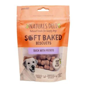 Natures Deli Grain Free Soft Baked Dog Treats - Duck with Potato 100g