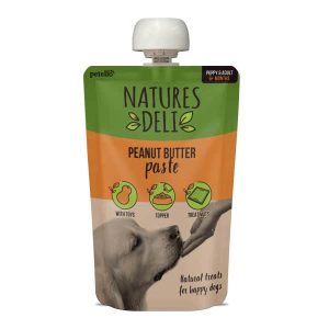 Natures Deli Peanut Butter Paste Natural Dog Treat - 100g Pouch