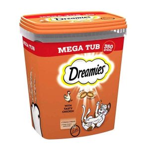 Dreamies Chicken Cat Treats Tub 350g