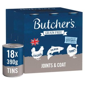 Butcher's Joints & Coat Grain Free Loaf Recipes Adult/Senior - Wet Dog Food 18x390g Cans