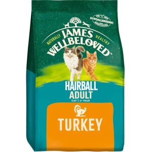 James Wellbeloved Hairball Adult Cat Dry Food - Turkey