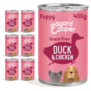 Edgard & Cooper Puppy Wet Food Duck & Chicken 6x400g Cans