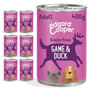 Edgard & Cooper Adult Wet Dog Food Game & Duck 6x400g Cans