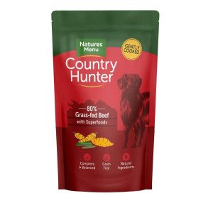 Natures Menu Country Hunter Wet Dog Food - Grass Grazed Beef 6x150g Pouches