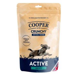 Cooper & Co Active Crunchy Dog Treats - Turkey with Spinach 135g