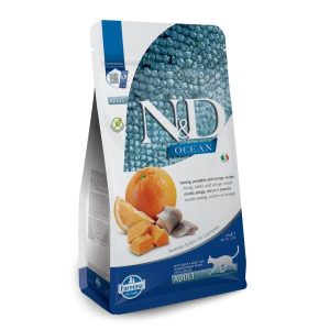 Farmina N&D Ocean Adult Dry Cat Food Herring, Pumpkin & Orange 1.5kg