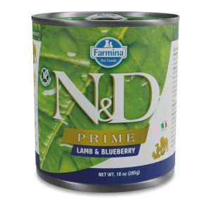 Farmina N&D Prime Adult Wet Dog Food Lamb & Blueberry 6x285g Cans