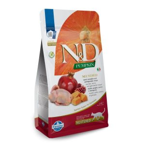Farmina N&D Pumpkin Neutered Adult Dry Cat Food Quail & Pomegranate 1.5kg