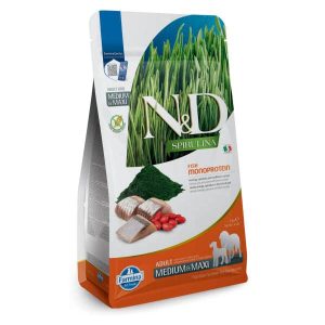 Farmina N&D Spirulina Med/Maxi Adult Dry Dog Food Herring & Wolfberry 7kg