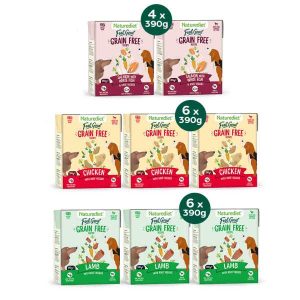 Naturediet Feel Good Grain Free Wet Dog Food Selection Pack 16x390g Cartons