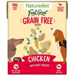 Naturediet Feel Good Grain Free - Wet Dog Food with Chicken 18x390g Cartons
