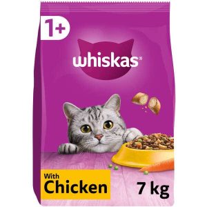 WHISKAS 1+ Complete Dry Cat Food - 7kg Chicken