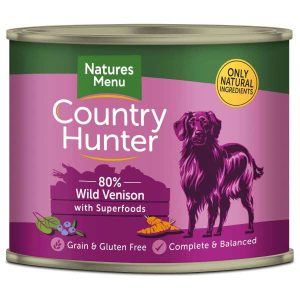 Natures Menu Country Hunter Wet Dog Food - Wild Venison 6x600g Cans