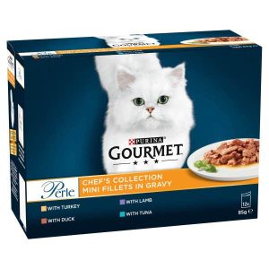 GOURMET Perle Wet Cat Food in Gravy Chef's Collection Multipack