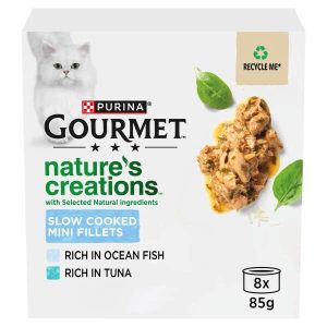 GOURMET Nature's Creations Wet Cat Food Rich in Ocean Fish & Tuna 8x85g Cans