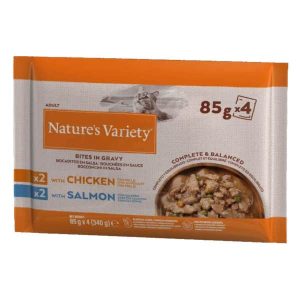 Nature's Variety Wet Cat Food - Bites in Gravy Multipack 4x85g Pouches