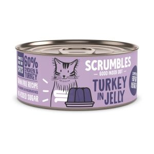 Scrumbles Wet Cat Food Jelly Turkey 18x80g Tins